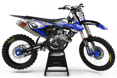 Dirt Bike Graphic kits yamaha  FACTORY ENERGY BLUE : Ultra-resistant glue