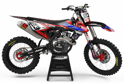 Dirt Bike Graphic kits yamaha FACTORY ENERGY RED BLUE : Ultra-resistant glue
