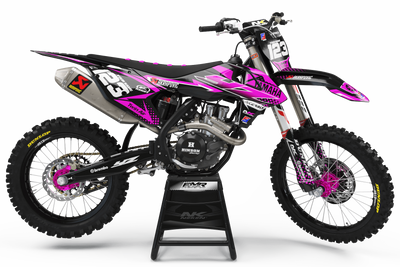 Dirt Bike Graphic kits yamaha FACTORY ENERGY PINK : Ultra-resistant glue