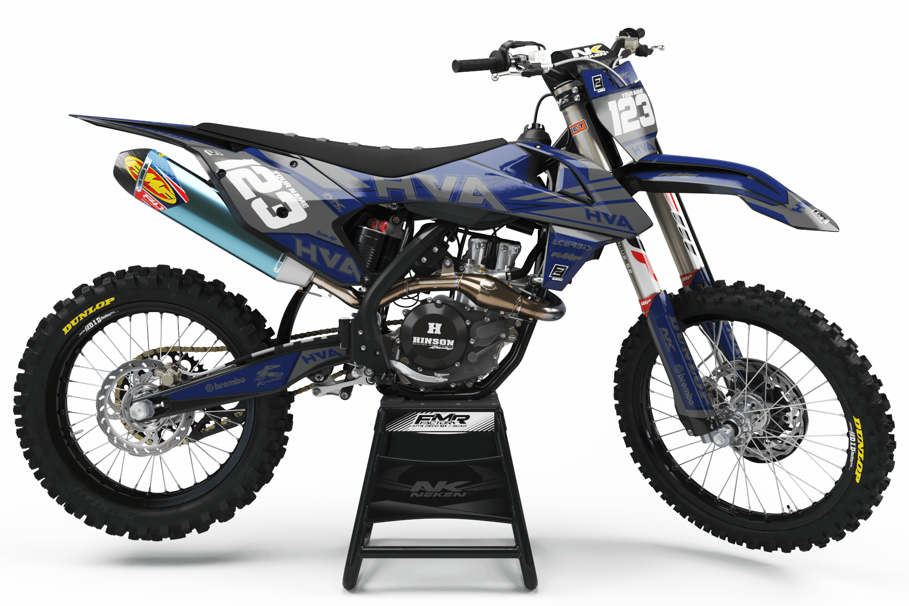 Husqvarna Graphics FACTORY NEKEN Grey BLUE : Adapt to your husqvarna