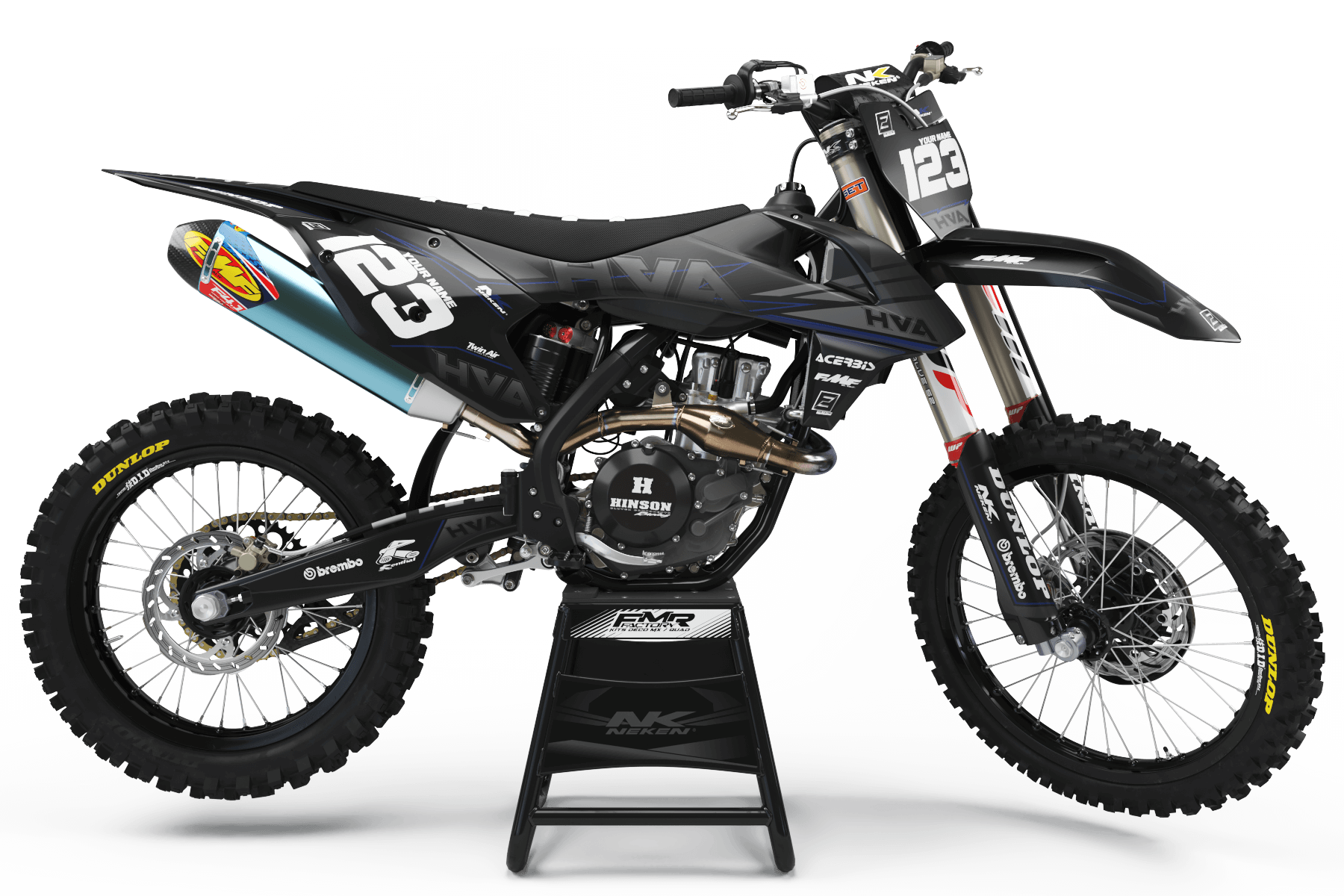 Husqvarna Graphics FACTORY NEKEN BLACK MATT : Adapt to your husqvarna