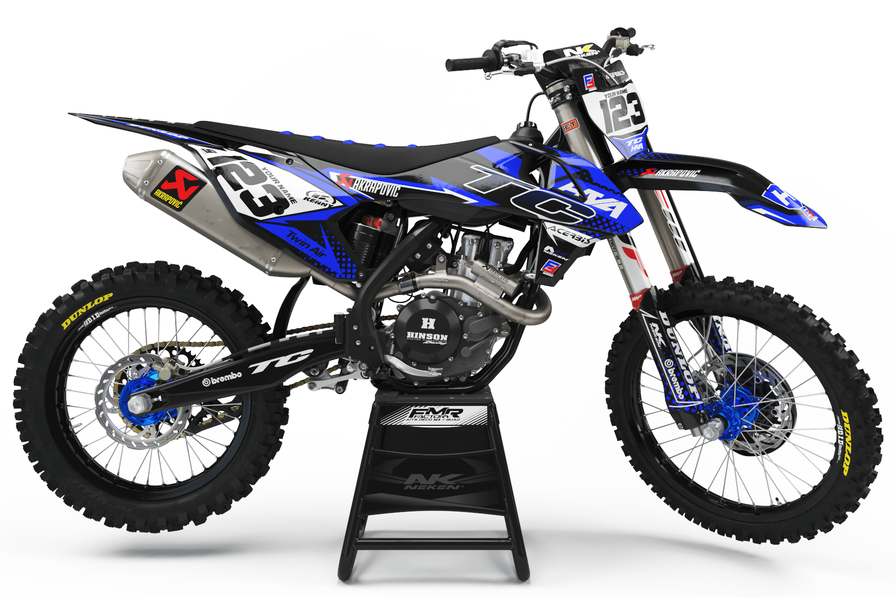 Husqvarna Graphics FACTORY ENERGY BLUE BLACK : Stand out from your competitors