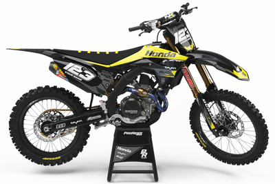 HONDA Graphics Kit BUD RACING Black And Yellow