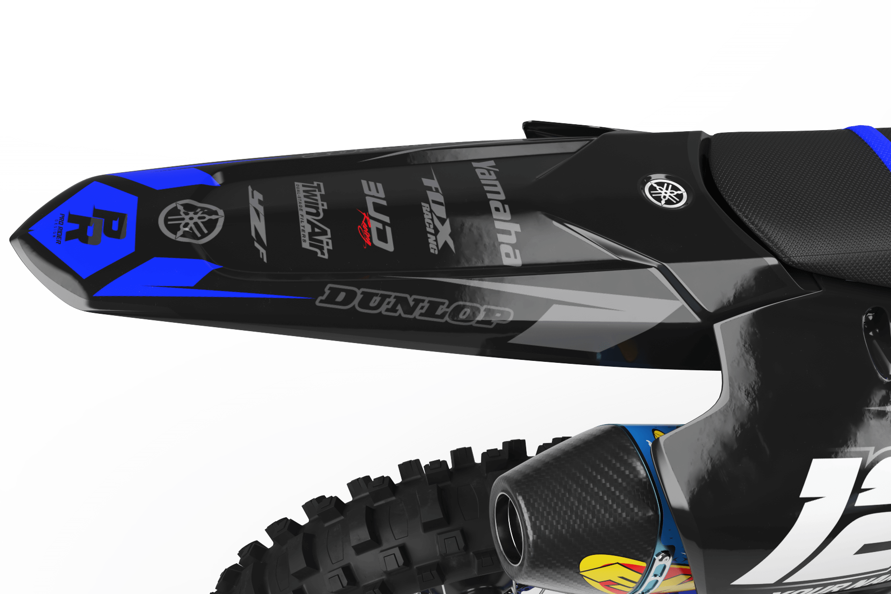 YAMAHA Graphics Kit BUD RACING Black And Blue