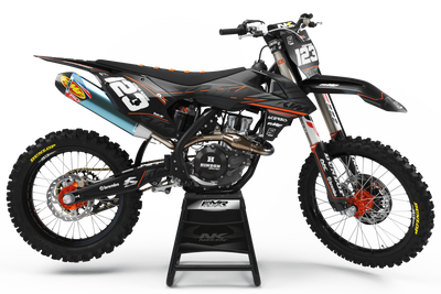 KTM Graphics kit FACTORY NEKEN BLACK MATT : Ideal for KTM fans