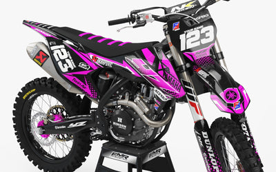 Dirt Bike Graphic kits yamaha FACTORY ENERGY PINK : Ultra-resistant glue