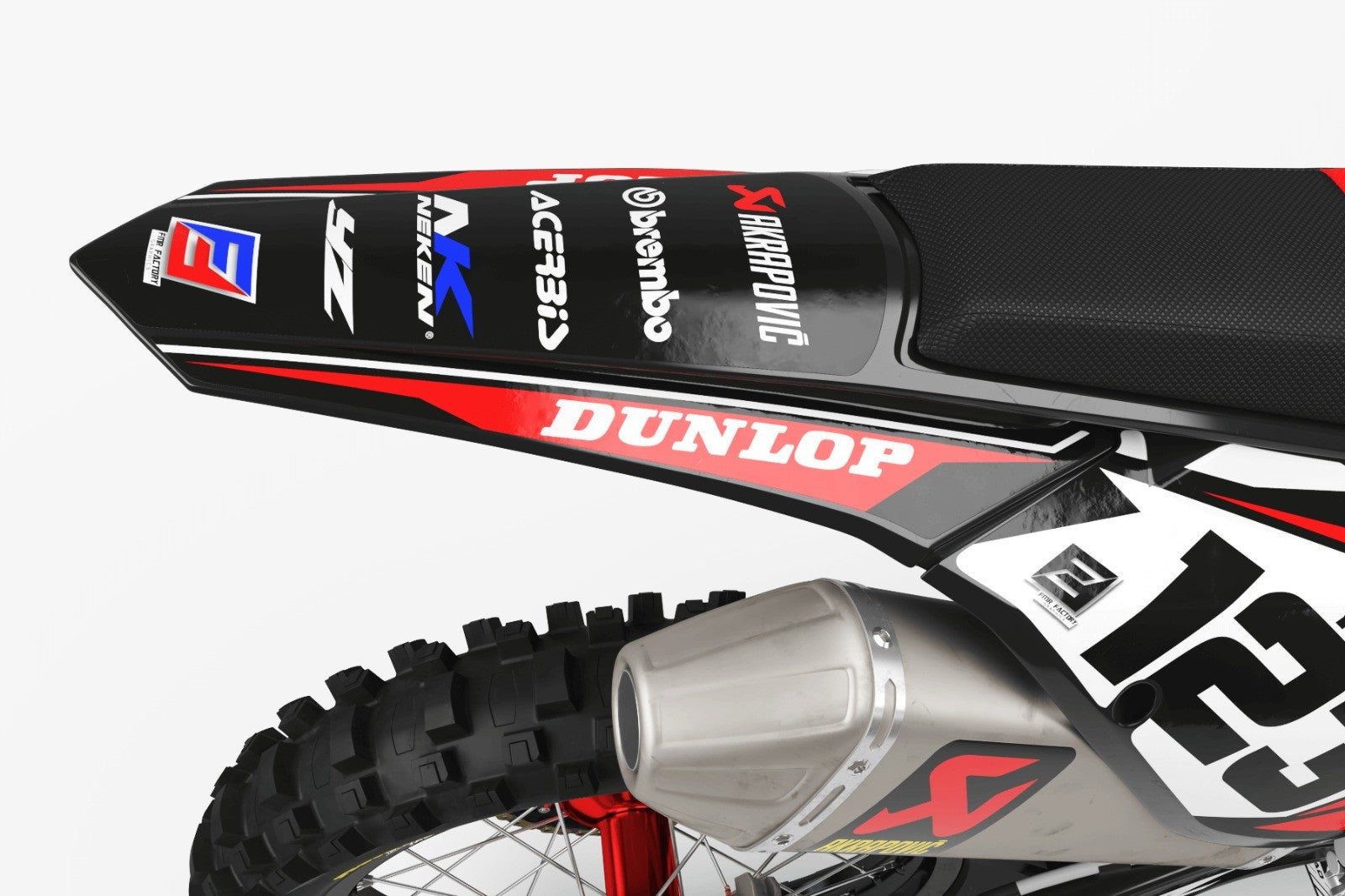 Dirt Bike Graphic kits yamaha FACTORY ENERGY RED BLUE : Ultra-resistant glue