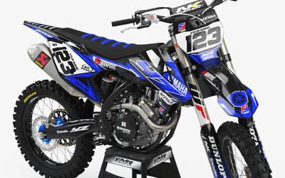 Dirt Bike Graphic kits yamaha  FACTORY ENERGY BLUE : Ultra-resistant glue
