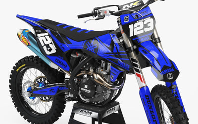 Dirt Bike Graphic kits Yamaha FACTORY Neken BLACK BLUE : high quality