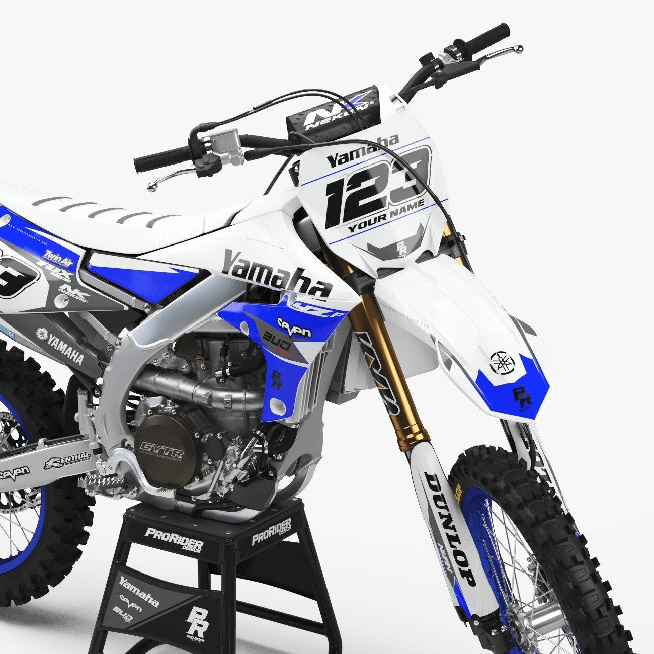 YAMAHA Graphics Kit BUD RACING Blue And White