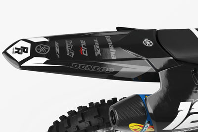 YAMAHA Graphics Kit BUD RACING Black And White