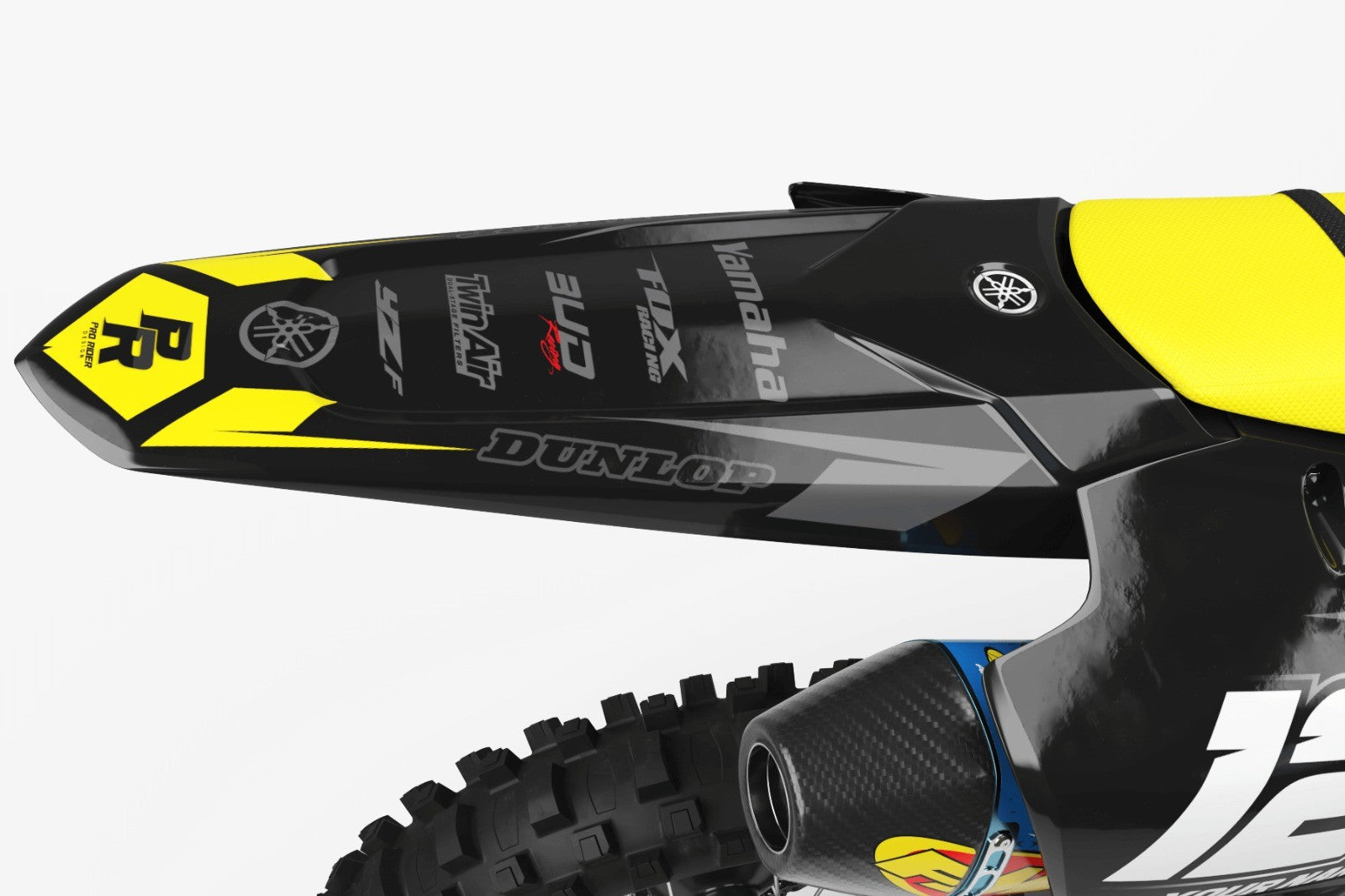 YAMAHA Graphics Kit BUD RACING Black And Yellow