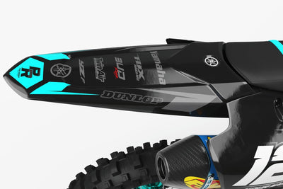 YAMAHA Graphics Kit BUD RACING Black And Cyan