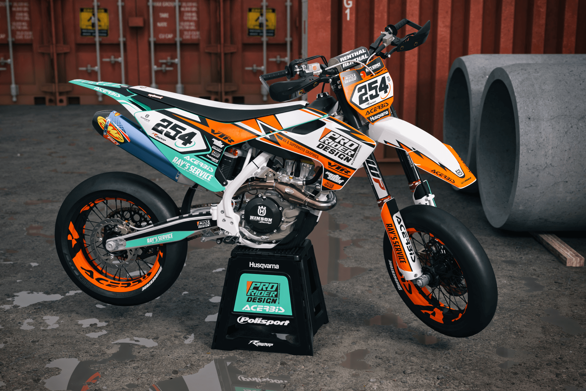 Graphic kit HUSQVARNA MECHANICAL ORANGE