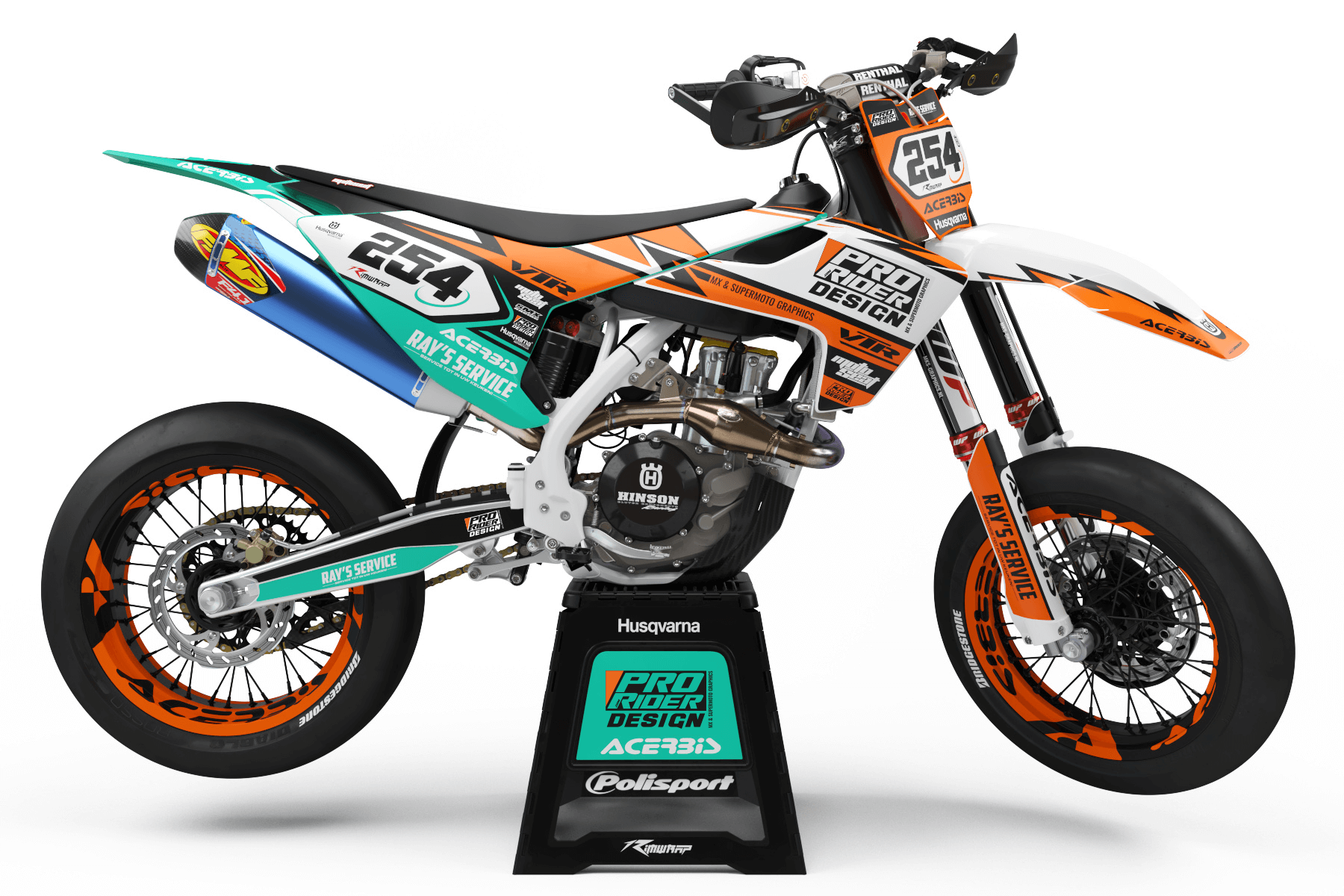 Graphic kit HUSQVARNA MECHANICAL ORANGE