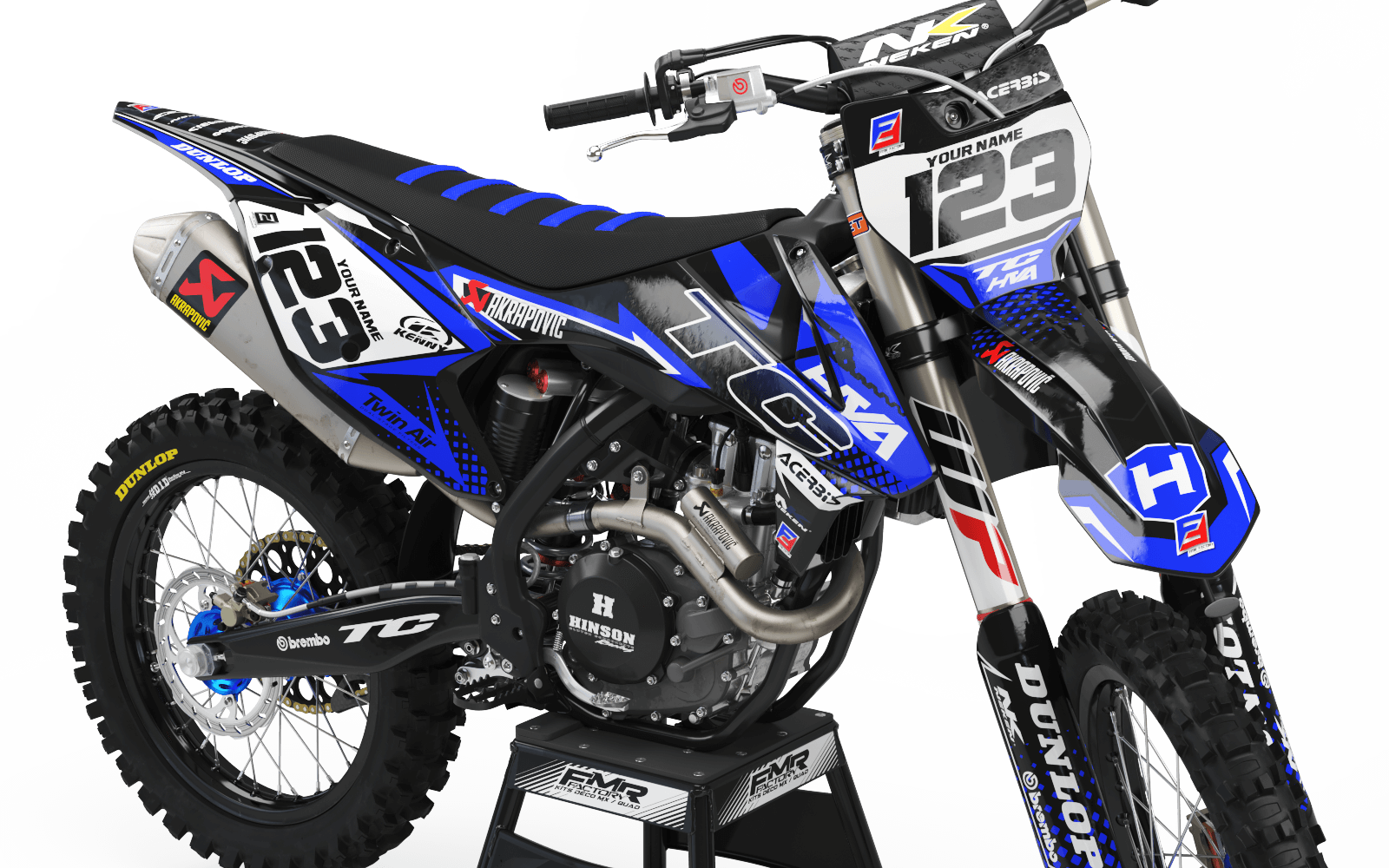 Husqvarna Graphics FACTORY ENERGY BLUE BLACK : Stand out from your competitors
