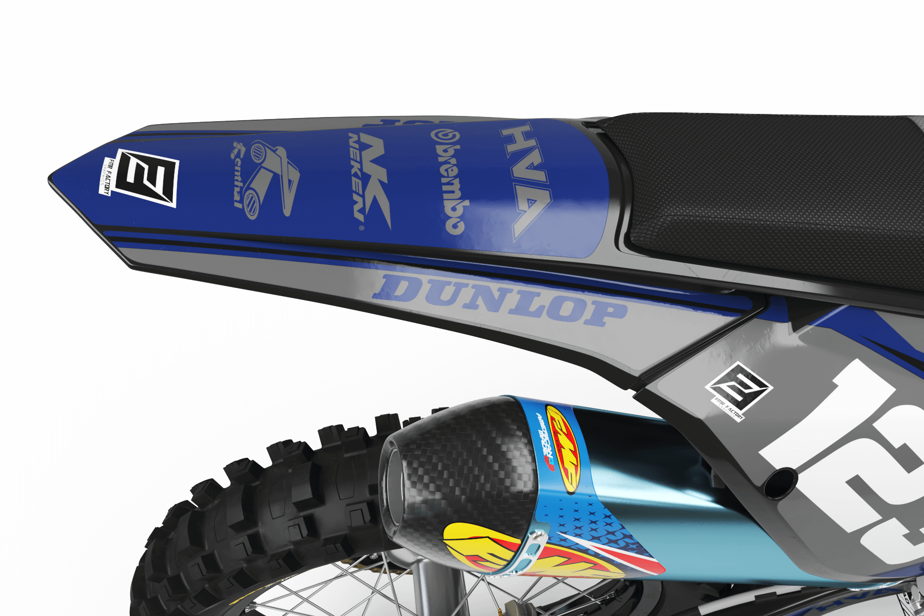 Husqvarna Graphics FACTORY NEKEN Grey BLUE : Adapt to your husqvarna