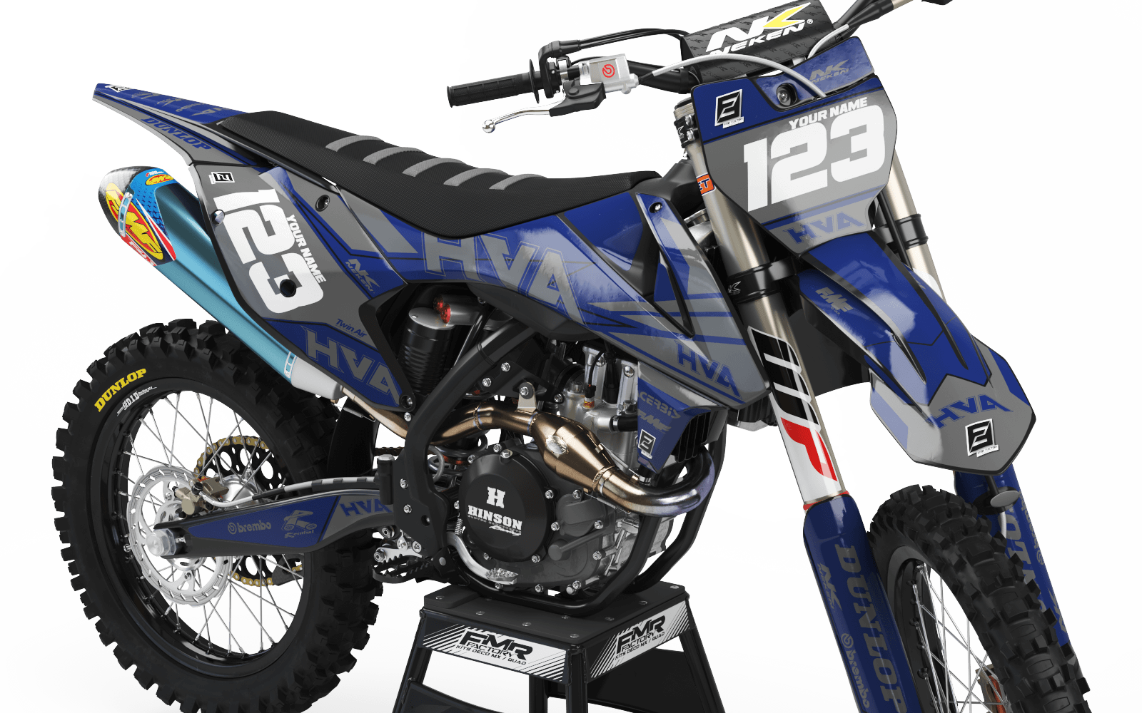Husqvarna Graphics FACTORY NEKEN Grey BLUE : Adapt to your husqvarna