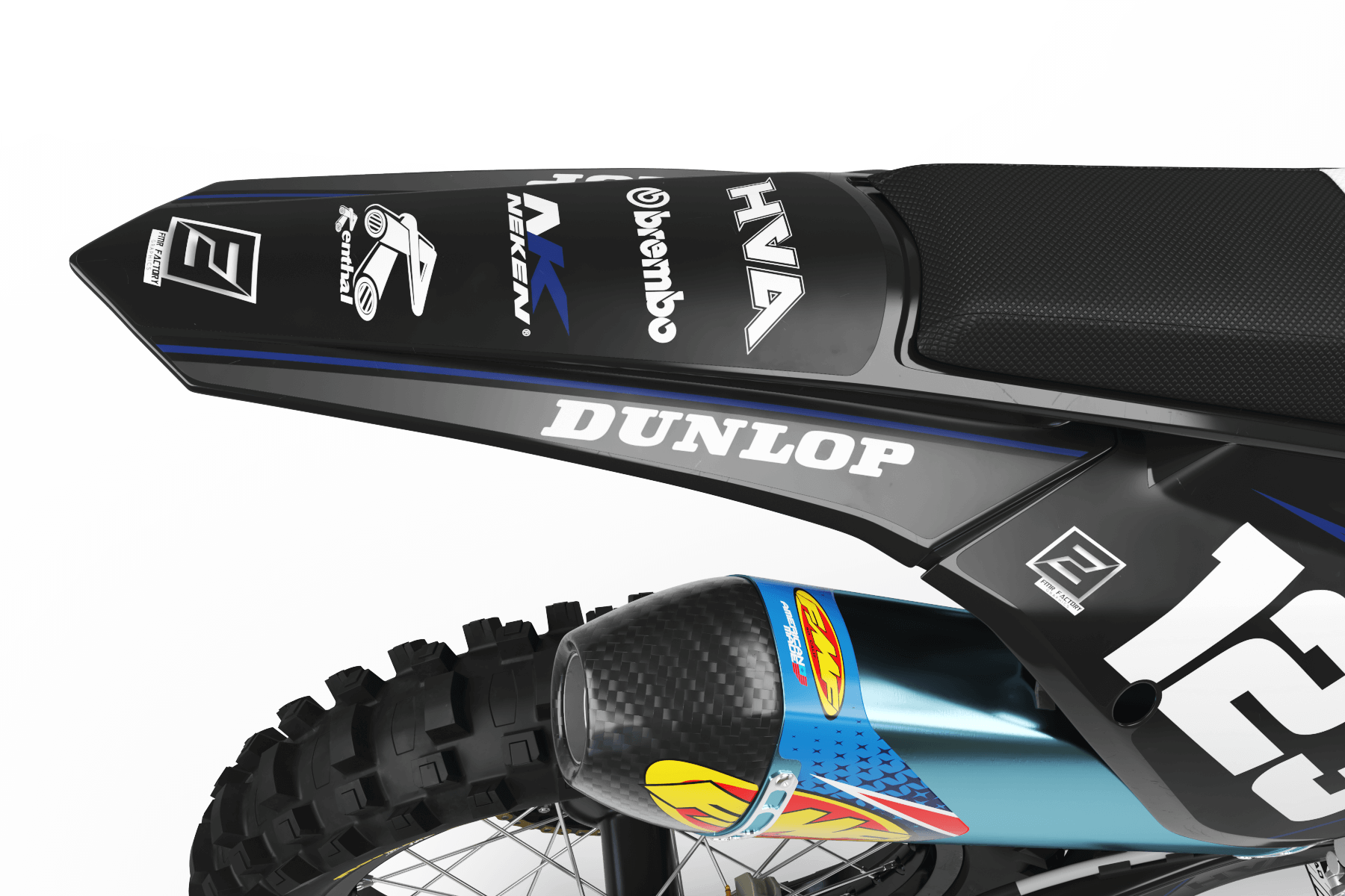 Husqvarna Graphics FACTORY NEKEN BLACK MATT : Adapt to your husqvarna