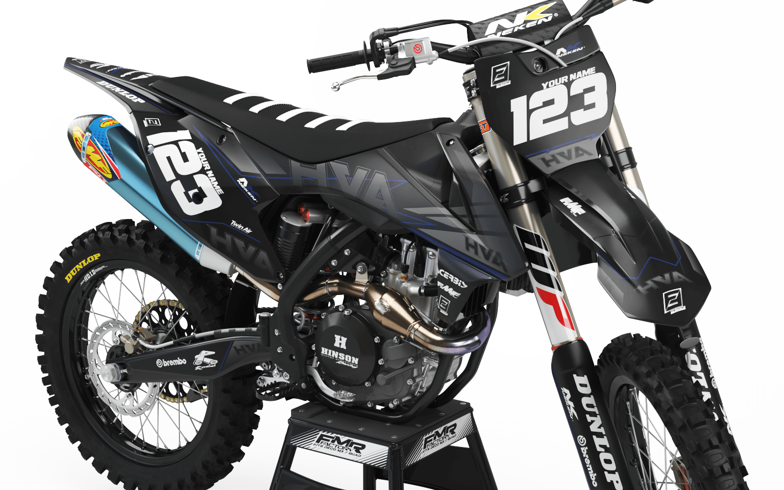Husqvarna Graphics FACTORY NEKEN BLACK MATT : Adapt to your husqvarna