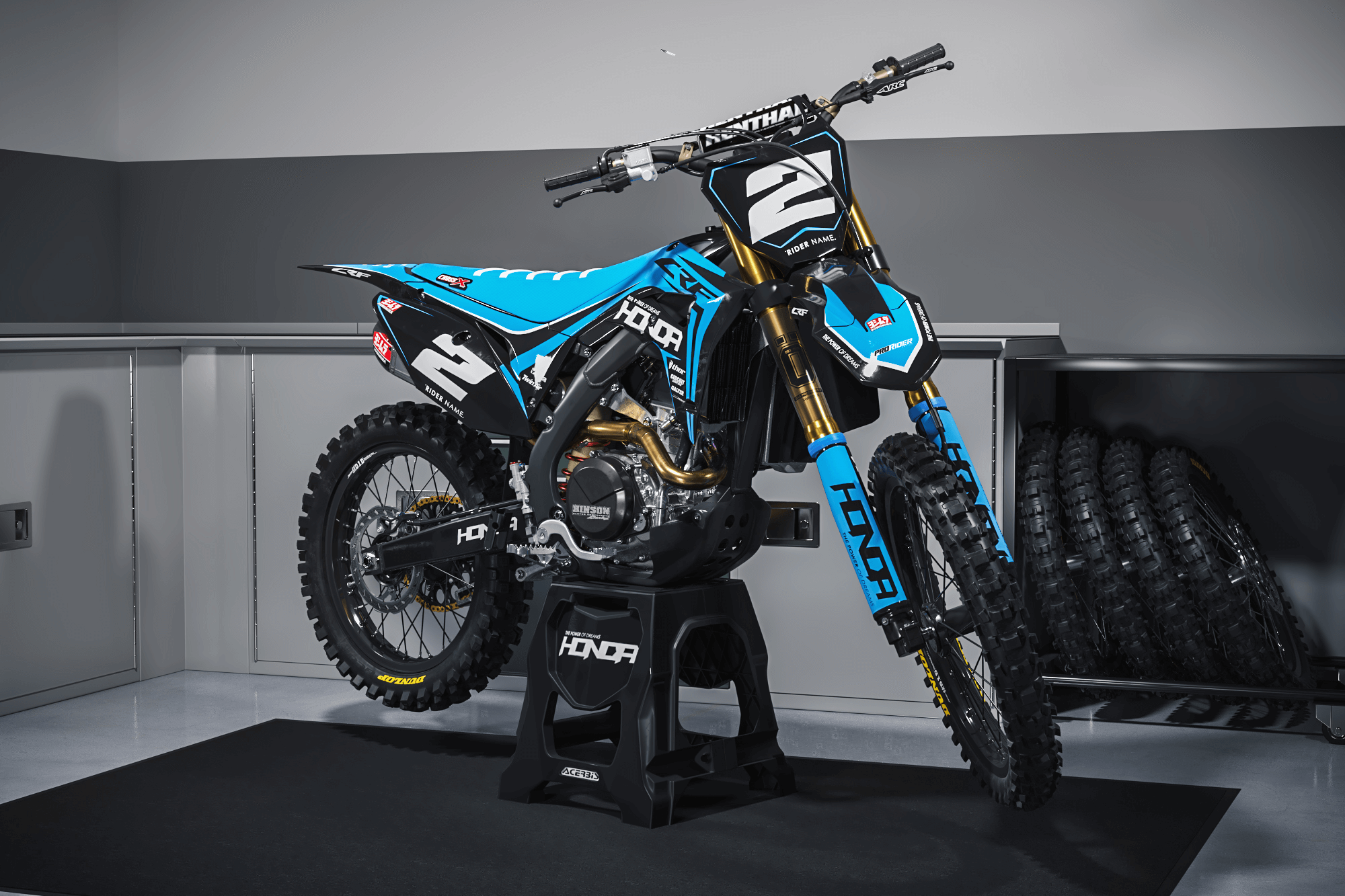 HONDA Graphics Kit BLUE STAR