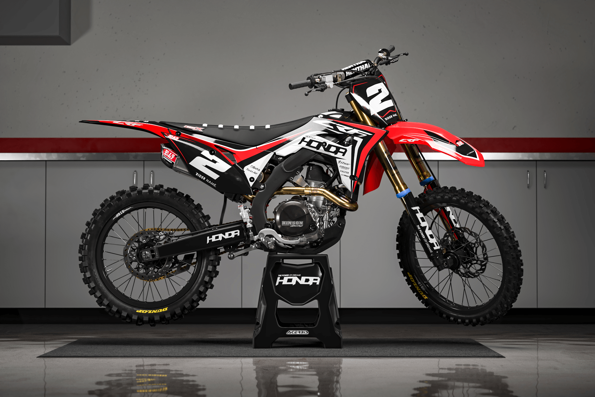 HONDA Graphics Kit RED FRAME