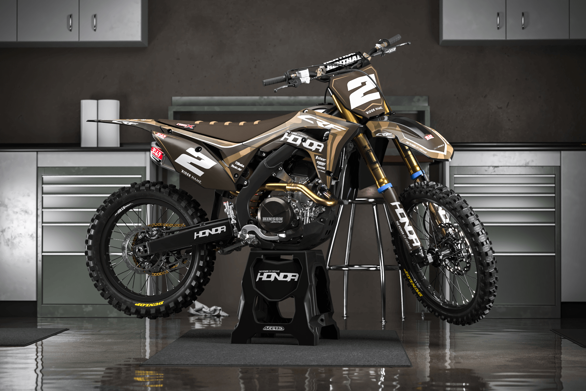 HONDA Graphics Kit BROWN MAT FINISH TOUCH