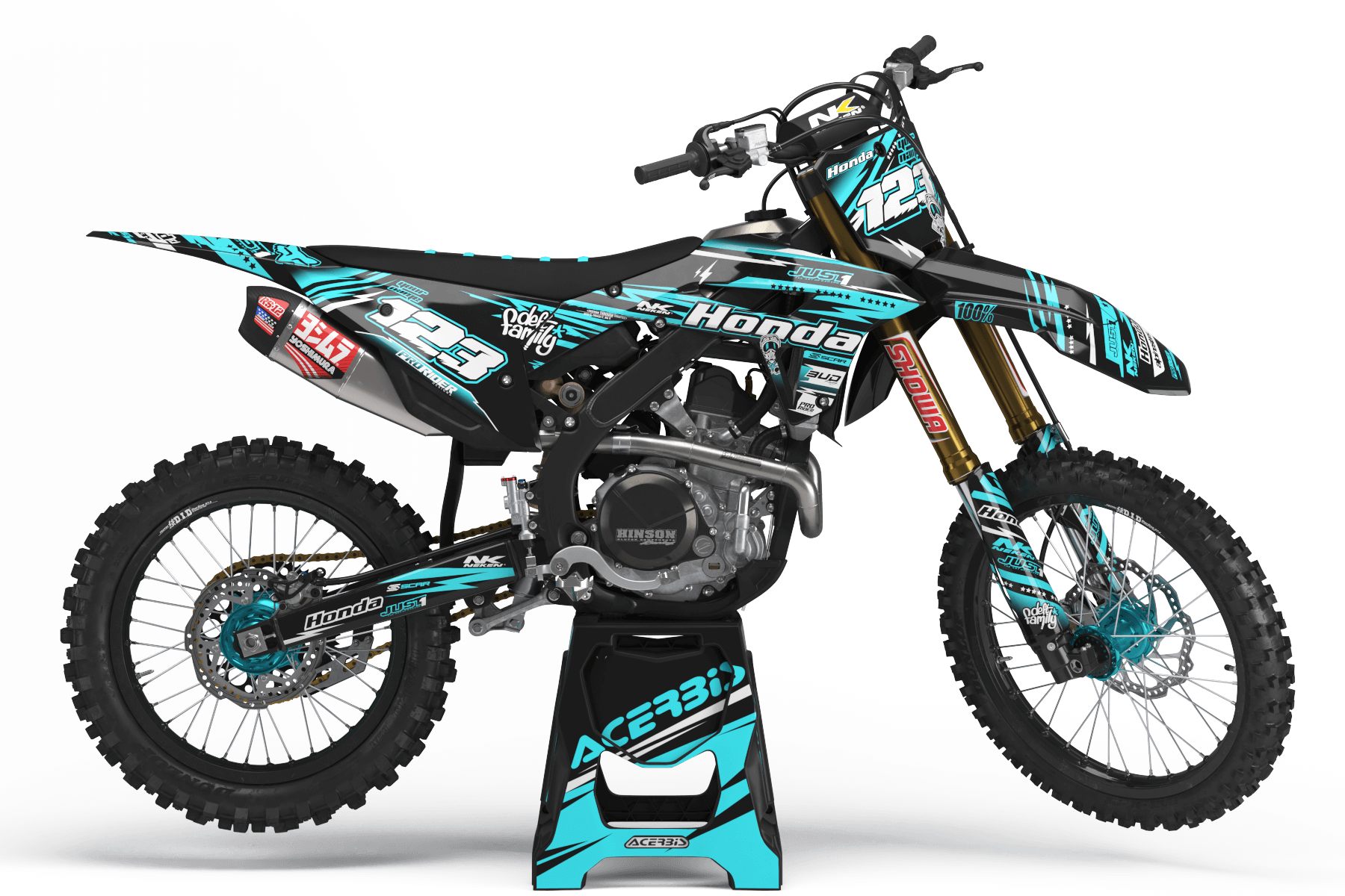 HONDA Graphics Kit JUST1 TEAL
