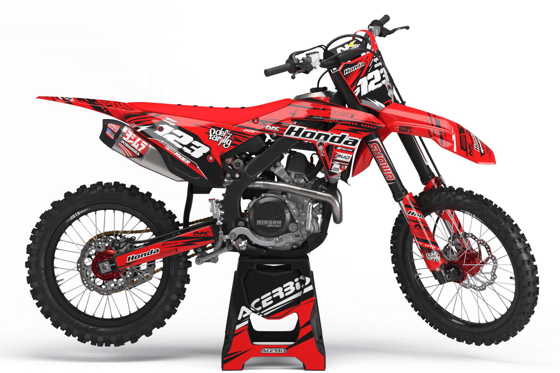 HONDA Graphics Kit JUST1 RED
