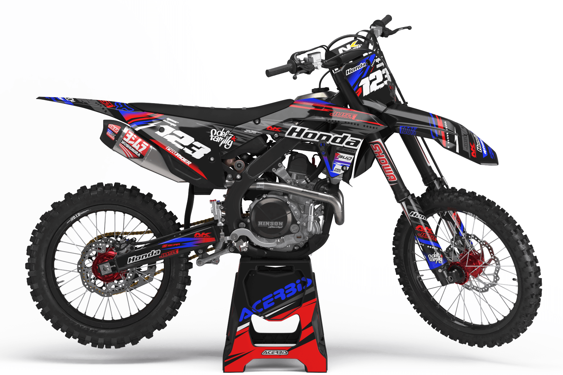HONDA Graphics Kit JUST1 BLACK
