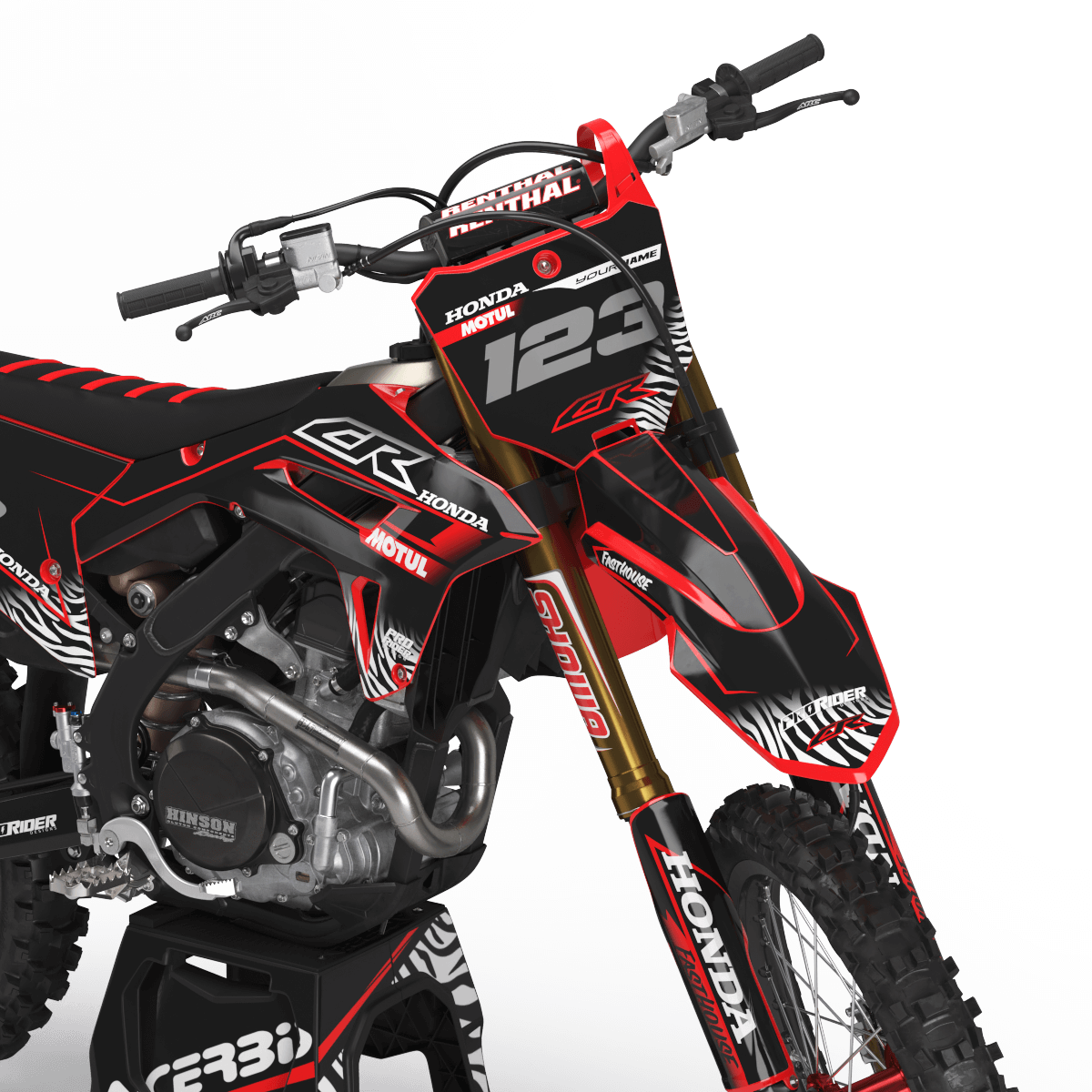 HONDA Graphics Kit MOTUL BLACK/RED