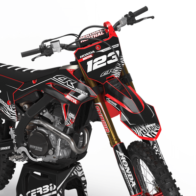 HONDA Graphics Kit MOTUL BLACK and WHITE