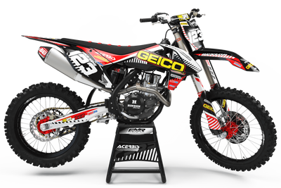 Dirt bike graphics kits honda GEICO : Ultra resistant to shock
