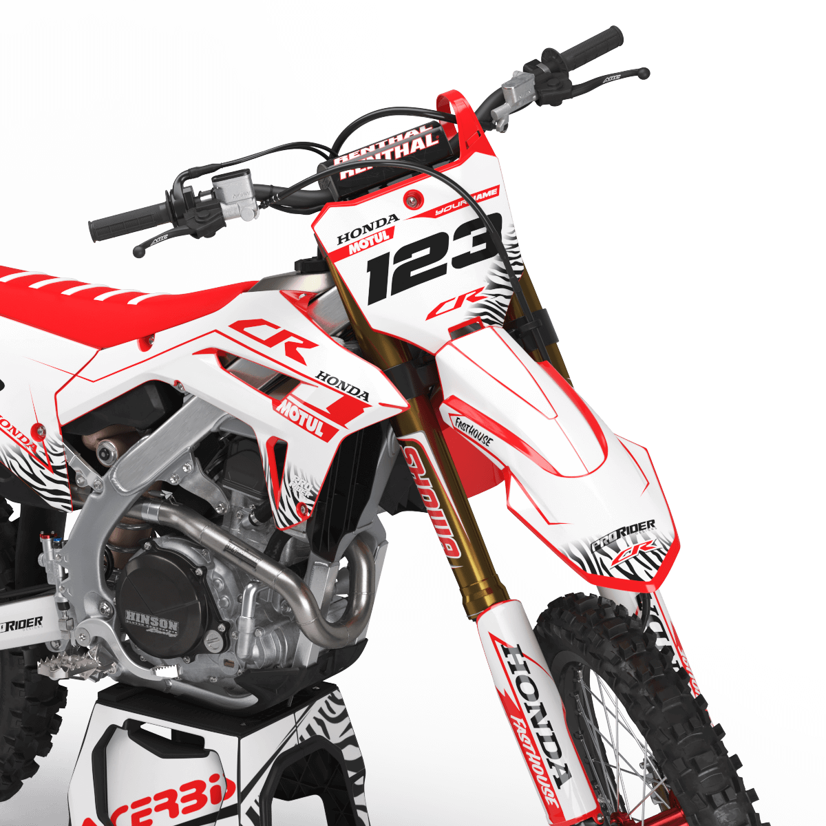 HONDA Graphics Kit MOTUL WHITE