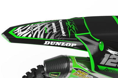 KAWASAKI Graphics Kit MOTUL BLACK and GREEN