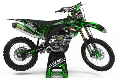 KAWASAKI Graphics Kit MOTUL BLACK and GREEN