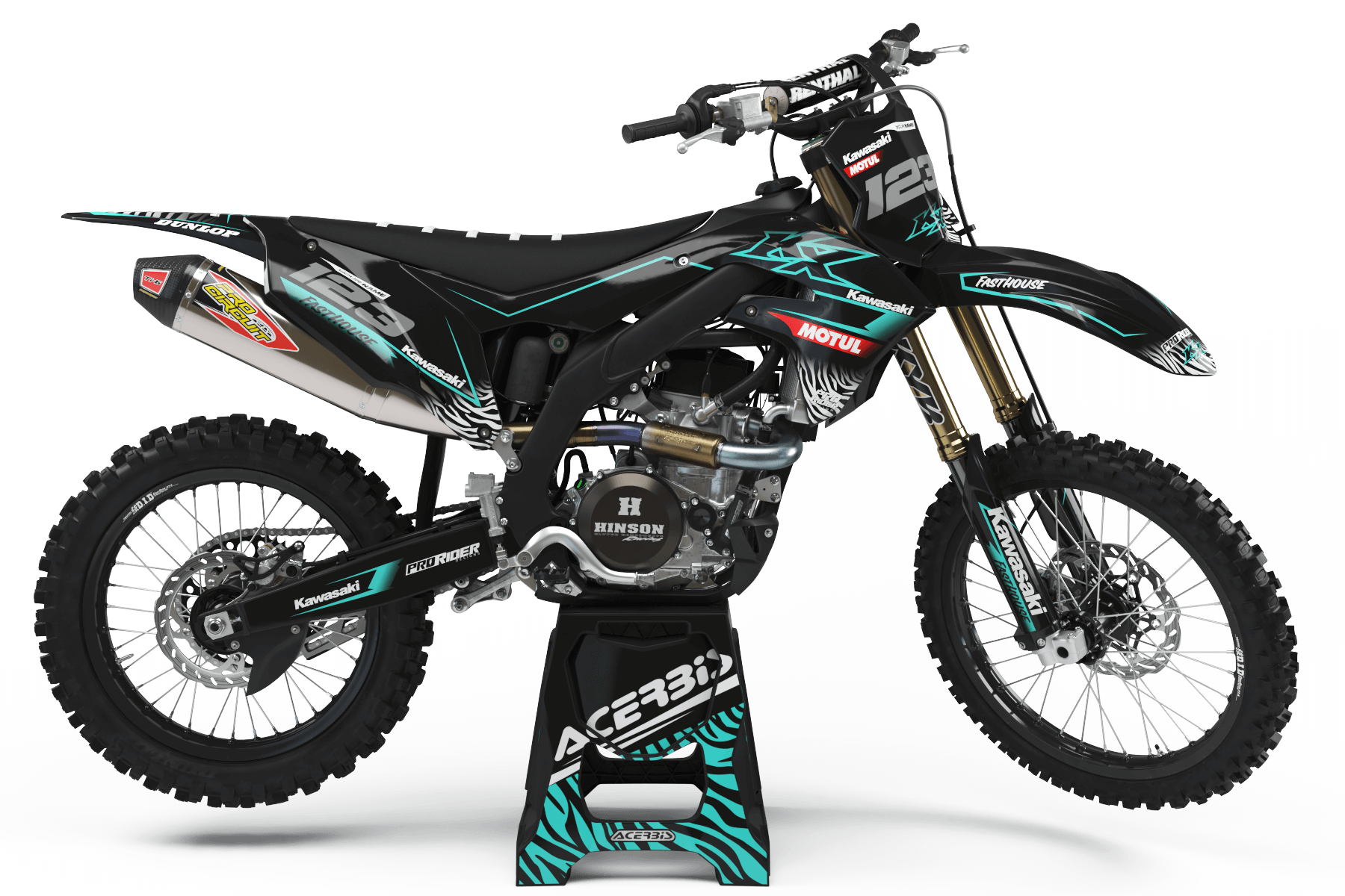 KAWASAKI Graphics Kit MOTUL TEAL