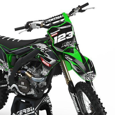 KAWASAKI Graphics Kit MOTUL black and white
