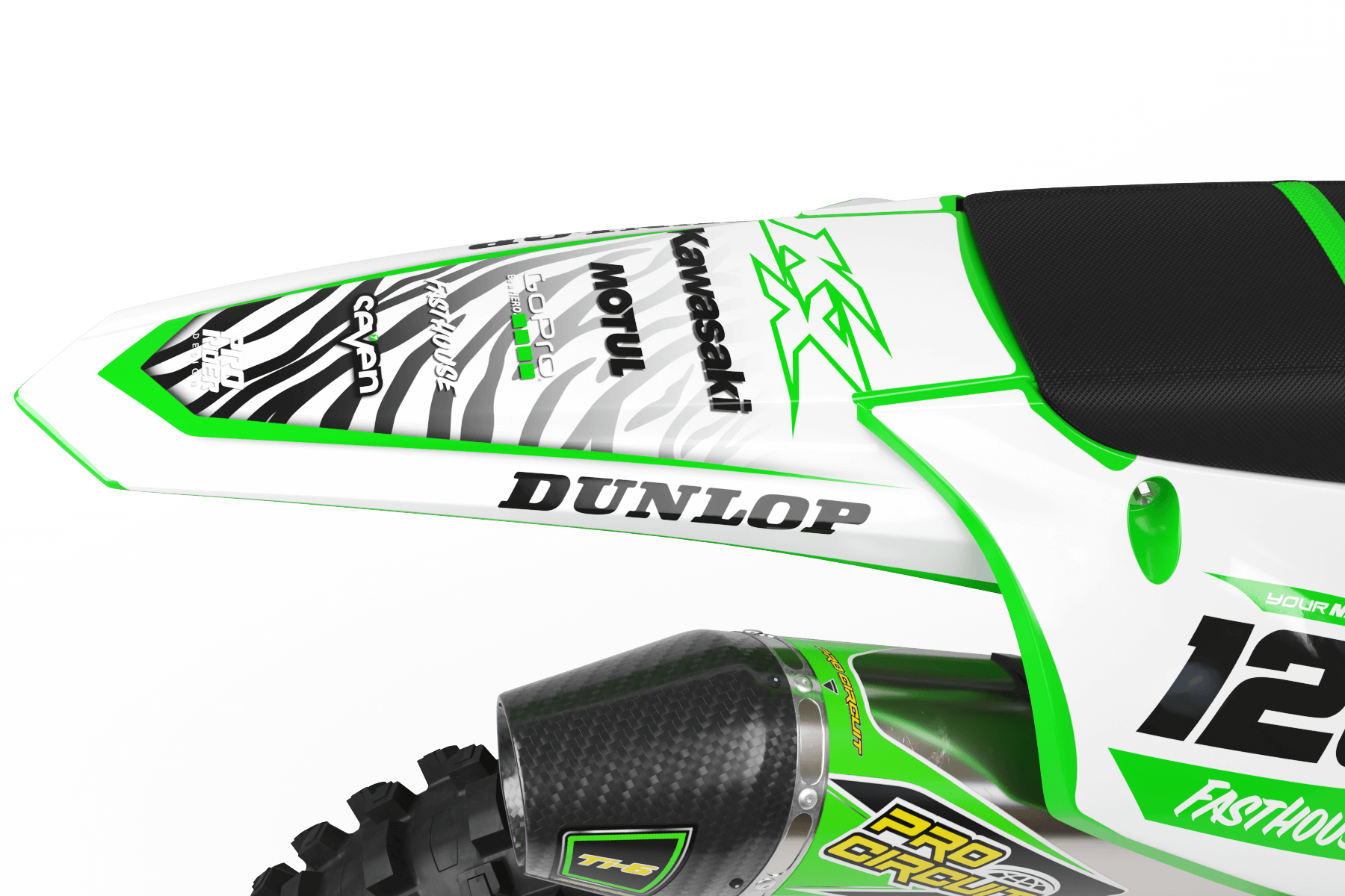 KAWASAKI Graphics Kit MOTUL white