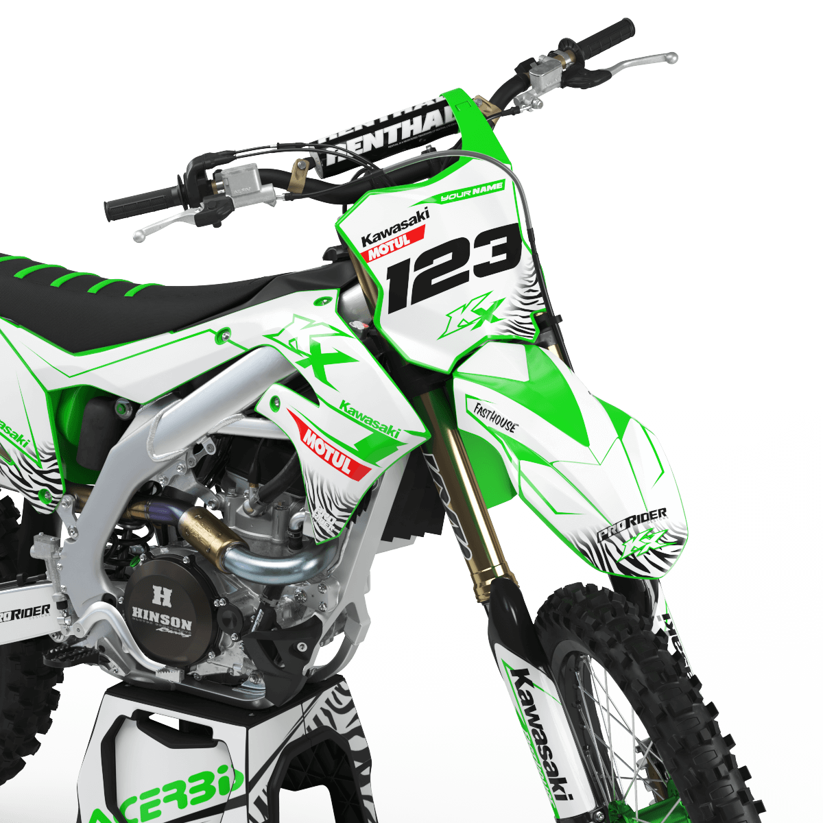 KAWASAKI Graphics Kit MOTUL white