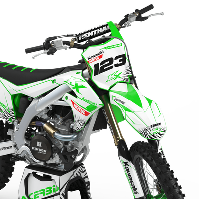 KAWASAKI Graphics Kit MOTUL white