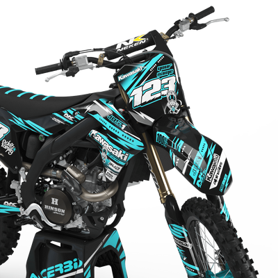 KAWASAKI Graphics Kit JUST1 TEAL
