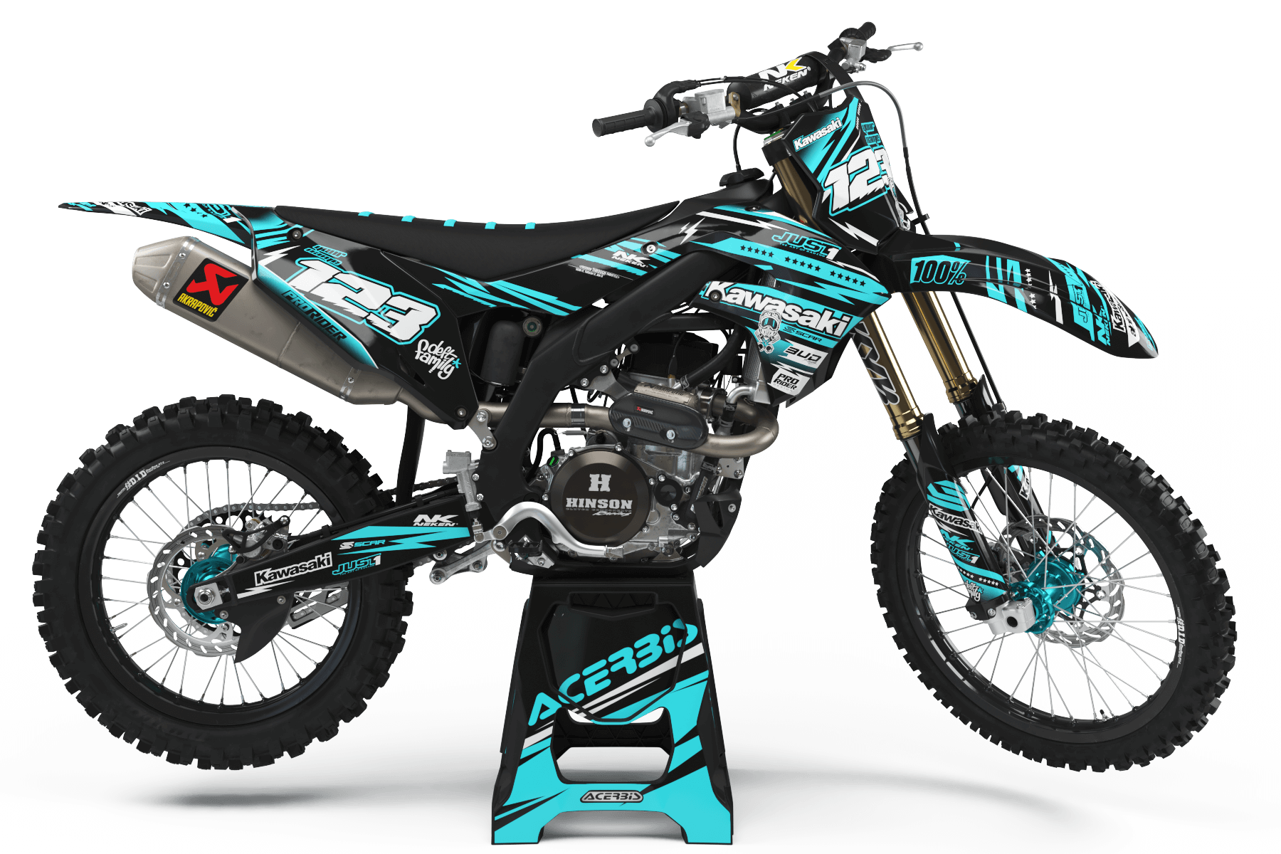 KAWASAKI Graphics Kit JUST1 TEAL