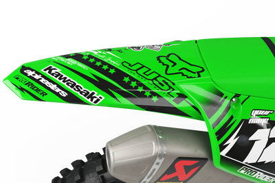 KAWASAKI Graphics Kit JUST1 black and green
