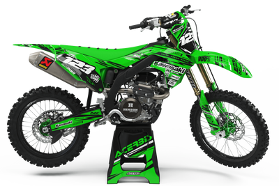 KAWASAKI Graphics Kit JUST1 black and green