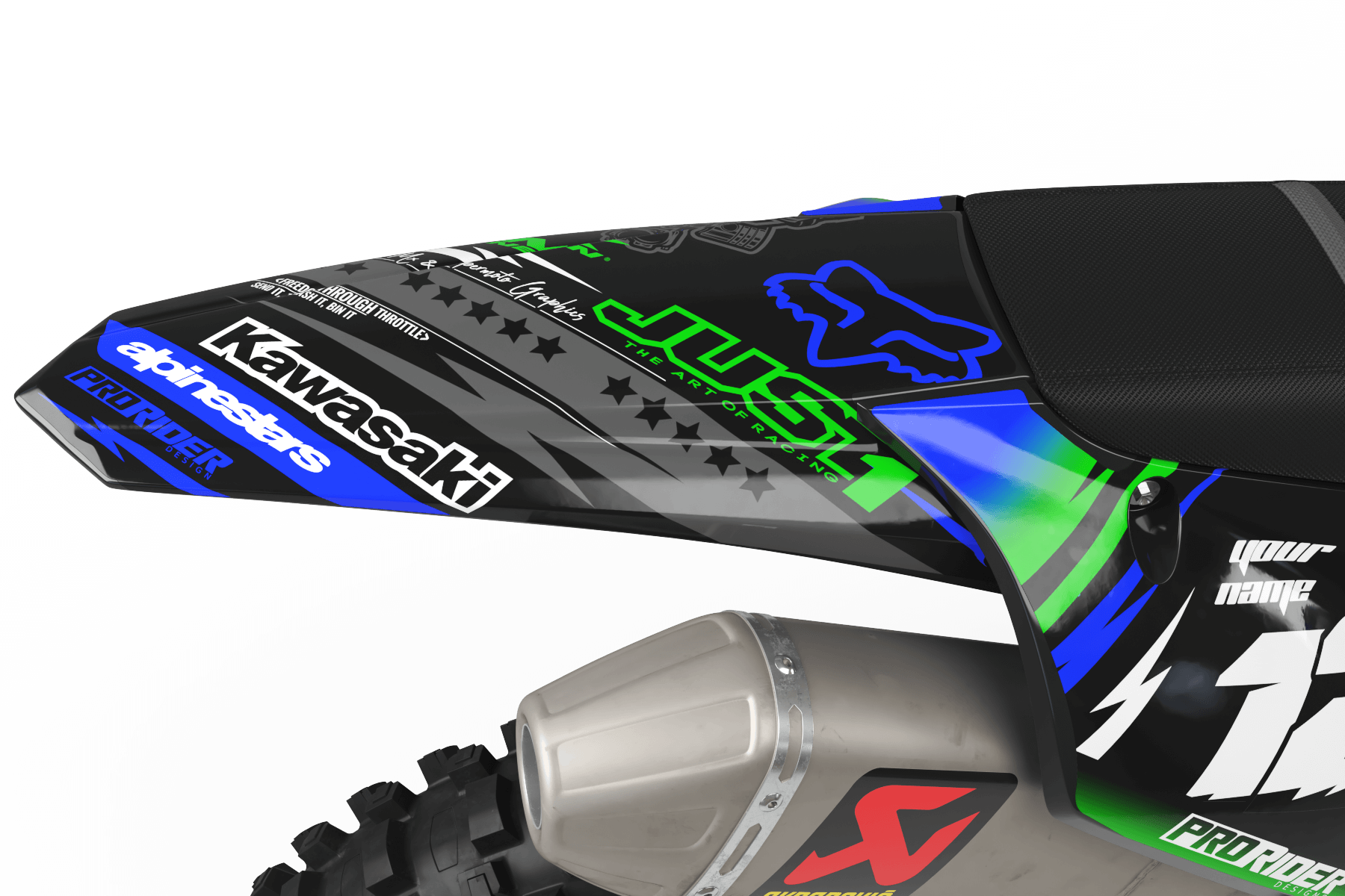 KAWASAKI Graphics Kit JUST1 black