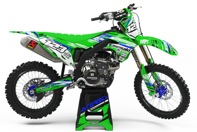KAWASAKI Graphics Kit JUST1 green and blue