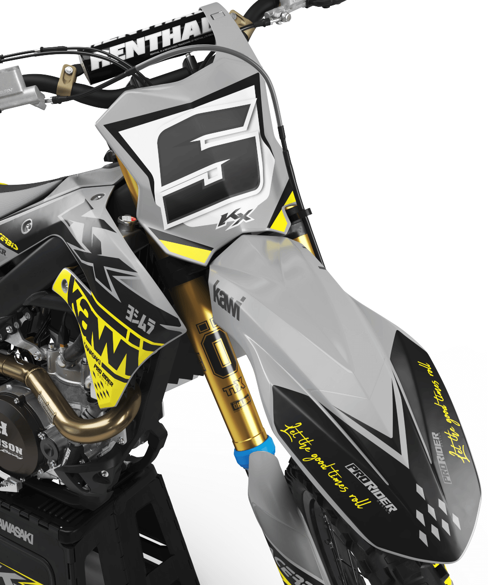 KAWASAKI Graphics Kit KAWI YALLOW MATTE FINISH