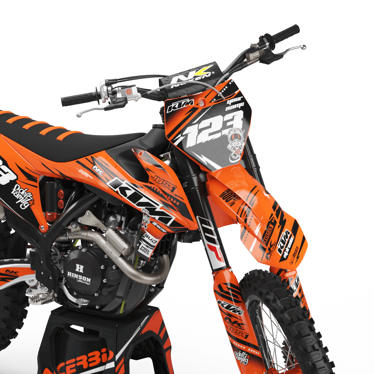 KTM Graphics Kit JUST1 ORANGE