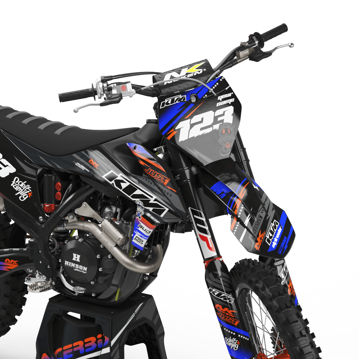 KTM Graphics Kit JUST1 BLACK